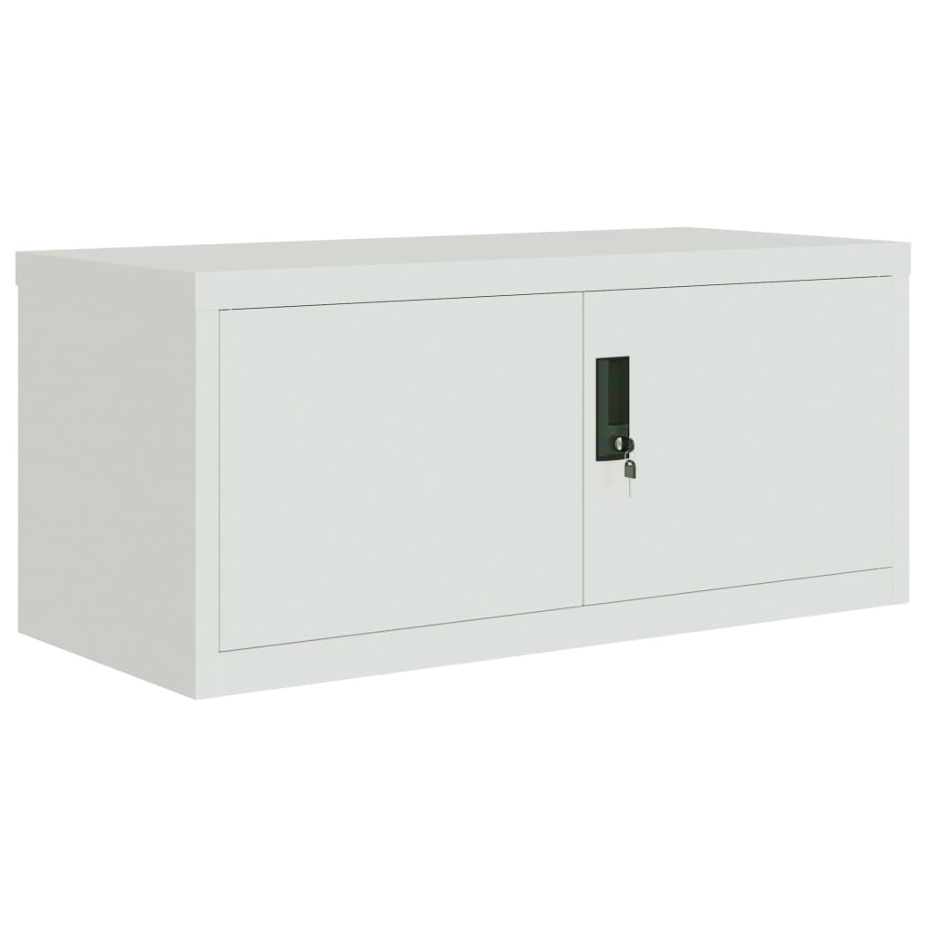 Armadio Classificatore Grigio Chiaro 90x40x240 cm in Acciaio