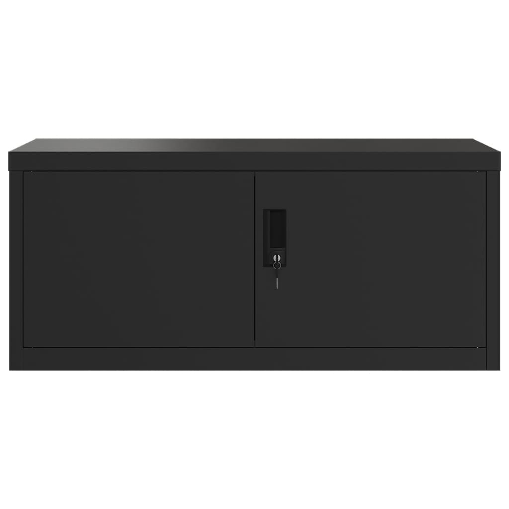 Armadio Classificatore Nero 90x40x130 cm in Acciaio