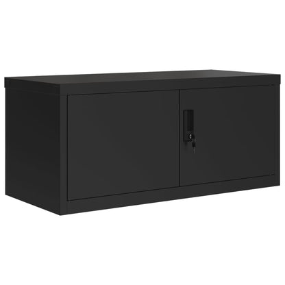 Armadio Classificatore Nero 90x40x240 cm in Acciaio