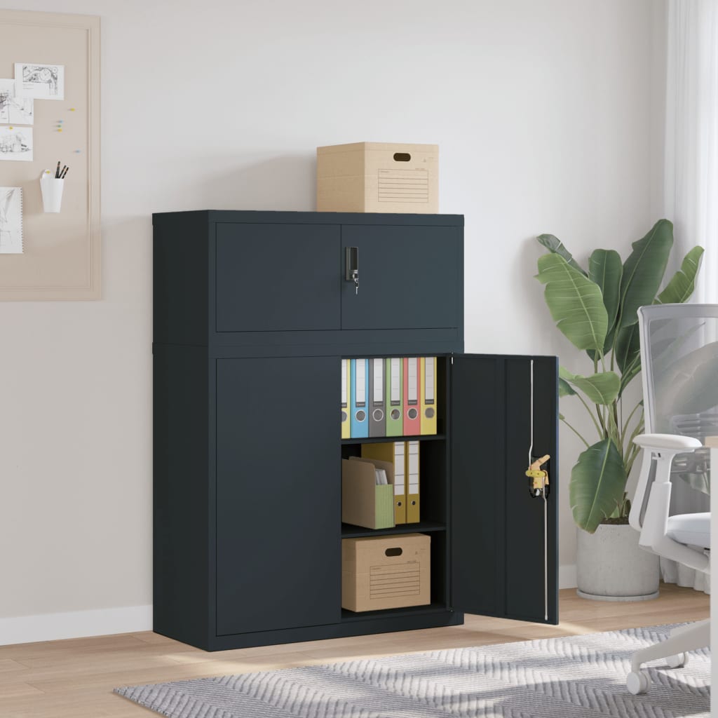 Armadio Classificatore Antracite 90x40x130 cm in Acciaio