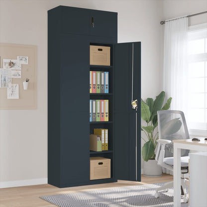 Armadio Classificatore Antracite 90x40x240 cm in Acciaio