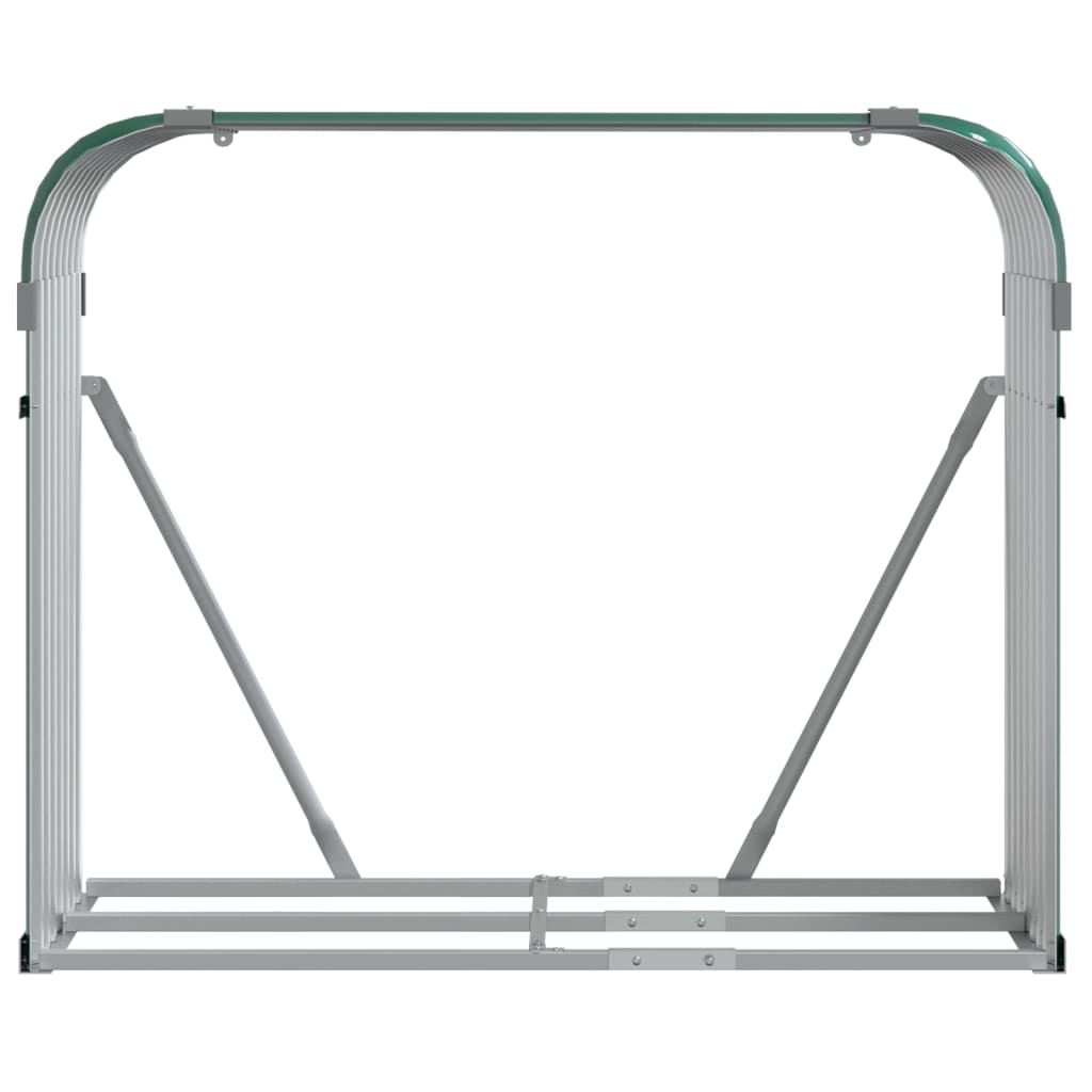 Portaceppi Verde 120x45x100 cm in Acciaio Zincato