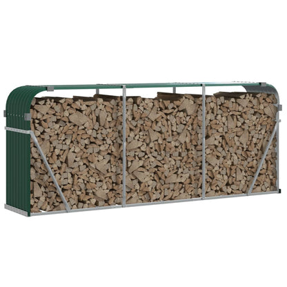 Portaceppi Verde 234x45x100 cm in Acciaio Zincato