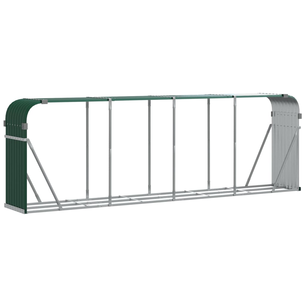 Portaceppi Verde 300x45x100 cm in Acciaio Zincato
