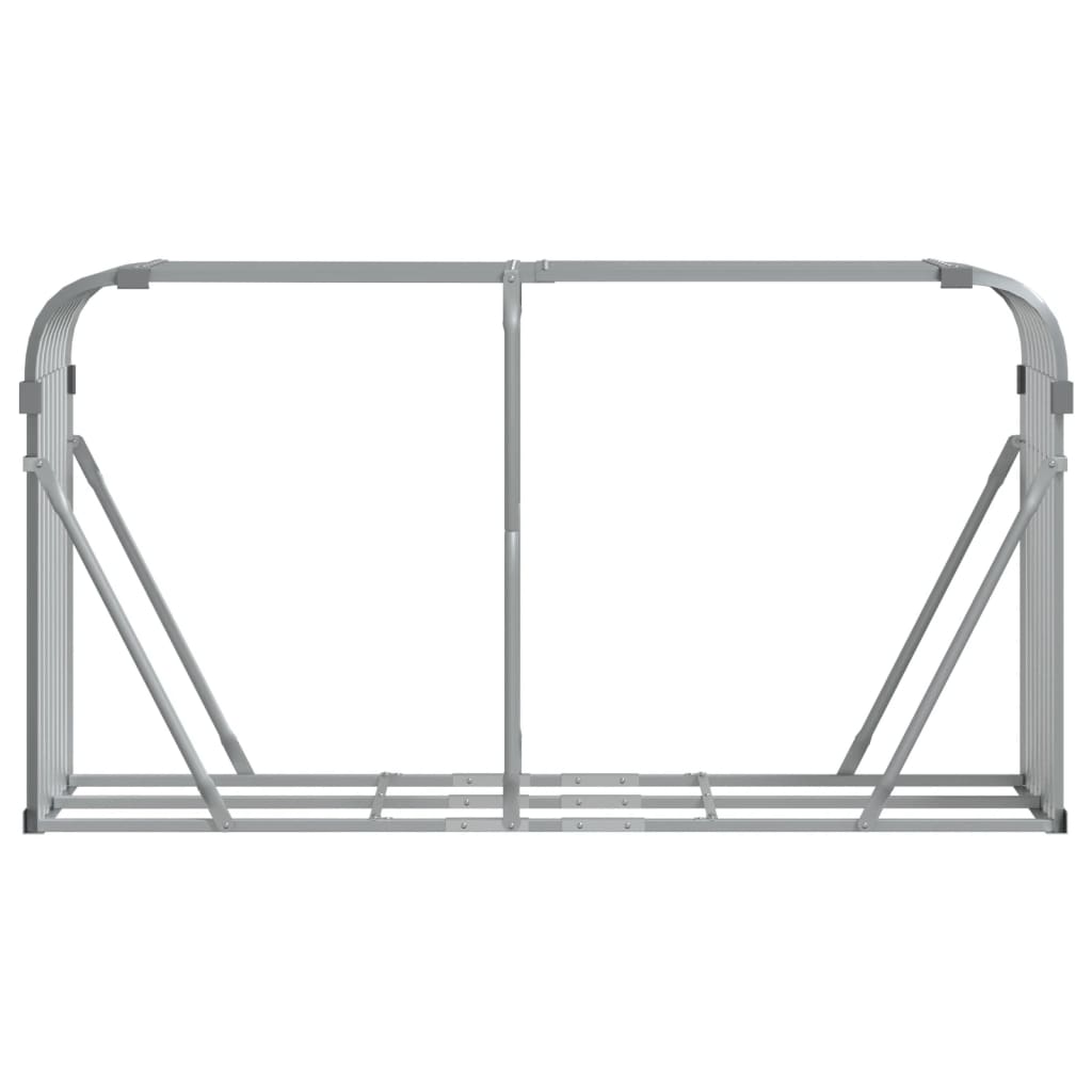 Portaceppi Grigio Chiaro 180x45x100 cm in Acciaio Zincato