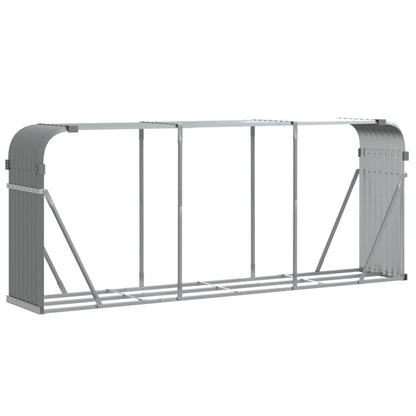 Portaceppi Grigio Chiaro 234x45x100 cm in Acciaio Zincato