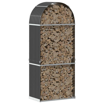 Portaceppi Antracite 80x45x190 cm in Acciaio Zincato