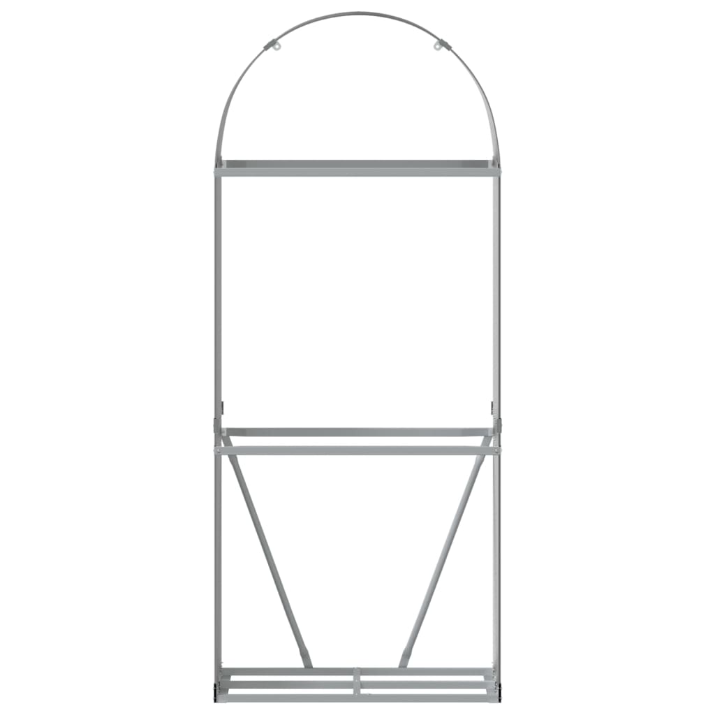 Portaceppi Antracite 80x45x190 cm in Acciaio Zincato