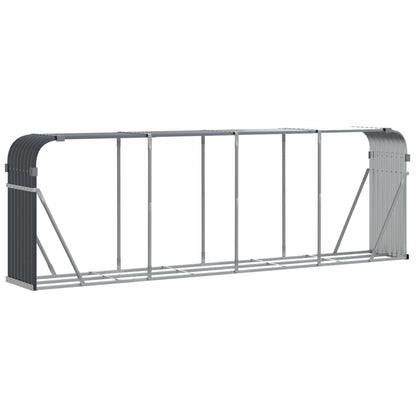 Portaceppi Antracite 300x45x100 cm in Acciaio Zincato