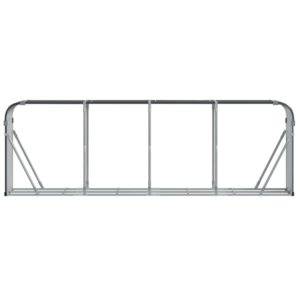 Portaceppi Antracite 300x45x100 cm in Acciaio Zincato