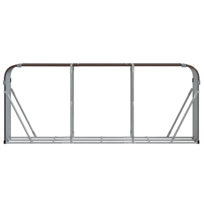 Portaceppi Marrone 234x45x100 cm in Acciaio Zincato
