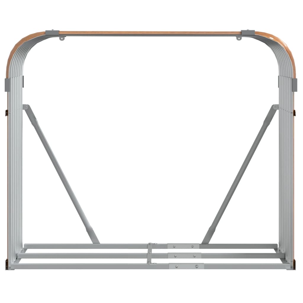 Portaceppi Marrone Chiaro 120x45x100 cm in Acciaio Zincato