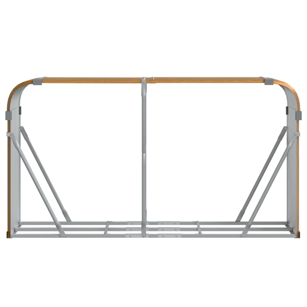 Portaceppi Marrone Chiaro 180x45x100 cm in Acciaio Zincato