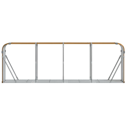 Portaceppi Marrone Chiaro 300x45x100 cm in Acciaio Zincato