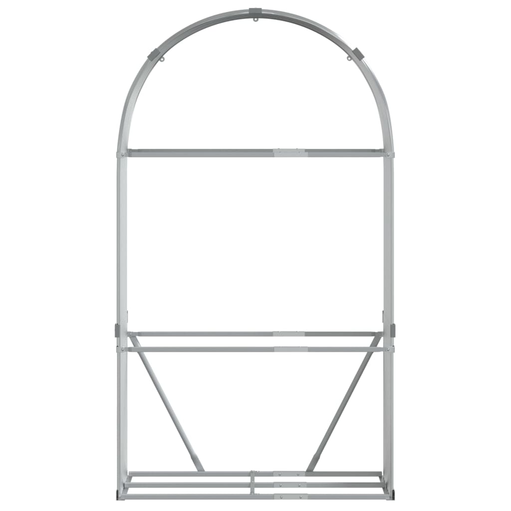 Portaceppi Argento 120x45x210 cm in Acciaio Zincato