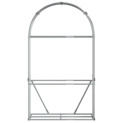 Portaceppi Argento 120x45x210 cm in Acciaio Zincato