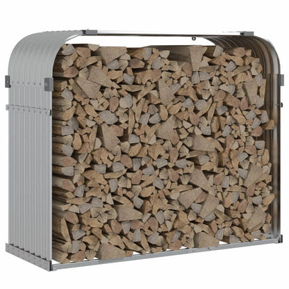 Portaceppi Argento 120x45x100 cm in Acciaio Zincato