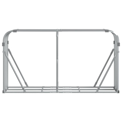 Portaceppi Argento 180x45x100 cm in Acciaio Zincato