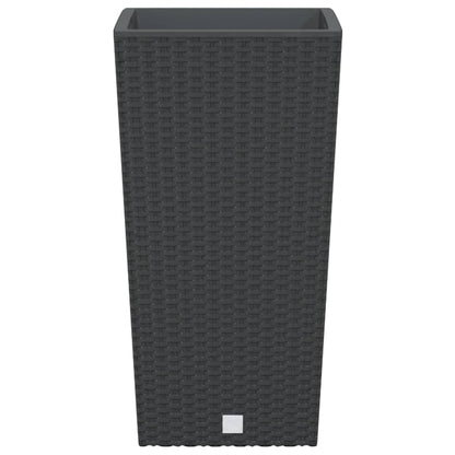 Fioriera con Interno Rimovibile Antracite 11 / 26,5 L PP Rattan