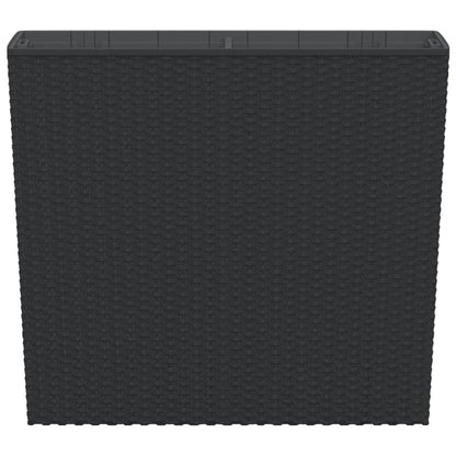 Fioriera con Interno Rimovibile Antracite 12 / 44 L PP Rattan