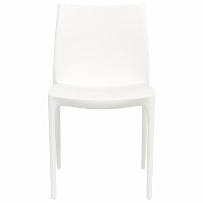 Sedie da Giardino 2 pz Bianche 50x46x80 cm in Polipropilene