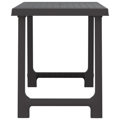 Tavolo da Campeggio Antracite 79x56x64cm in PP Aspetto in Legno