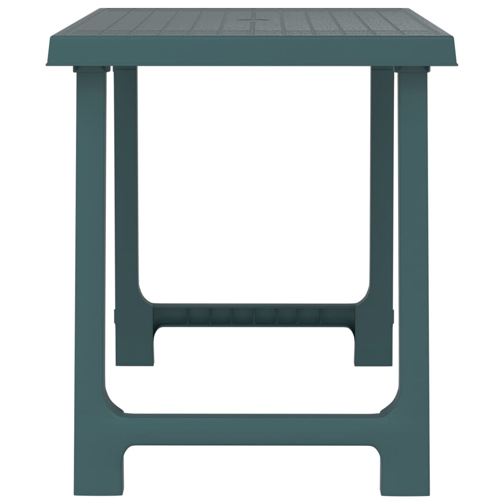 Tavolo da Campeggio Verde 79x56x64cm in PP Aspetto in Legno
