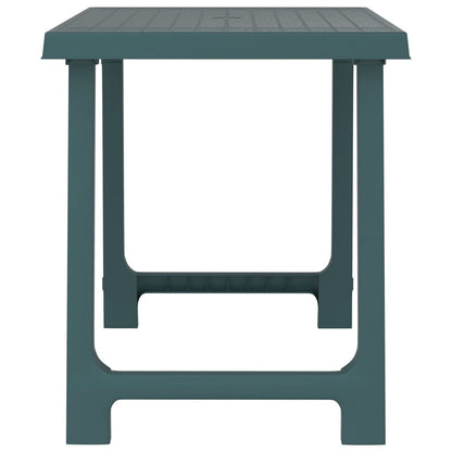 Tavolo da Campeggio Verde 79x56x64cm in PP Aspetto in Legno