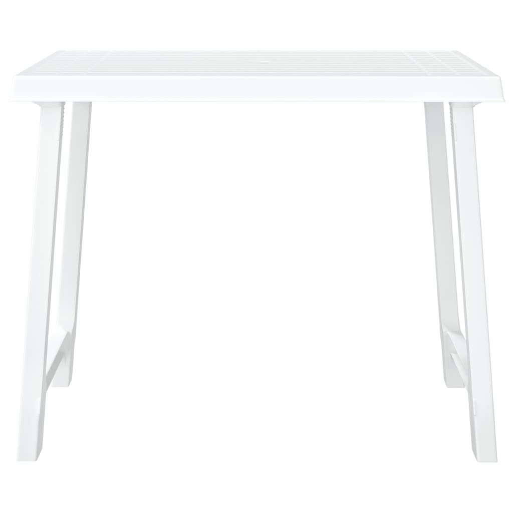Tavolo da Campeggio Bianco 79x56x64cm in PP Aspetto in Legno