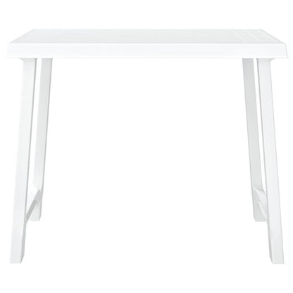 Tavolo da Campeggio Bianco 79x56x64cm in PP Aspetto in Legno