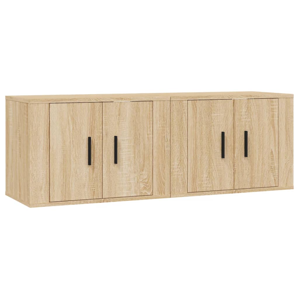 Mobili Porta TV a Parete 2 pz Rovere Sonoma 57x34,5x40 cm