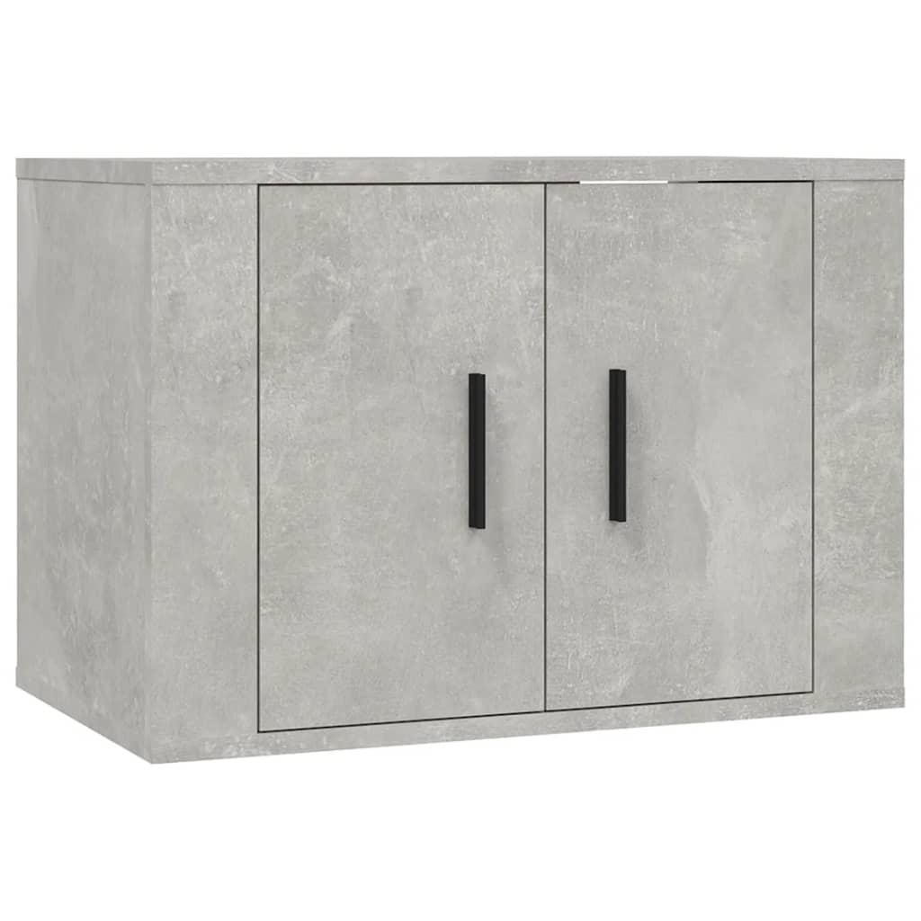 Mobili Porta TV a Parete 2 pz Grigio Cemento 57x34,5x40 cm