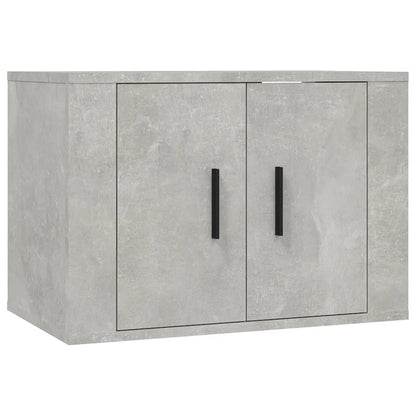 Mobili Porta TV a Parete 2 pz Grigio Cemento 57x34,5x40 cm