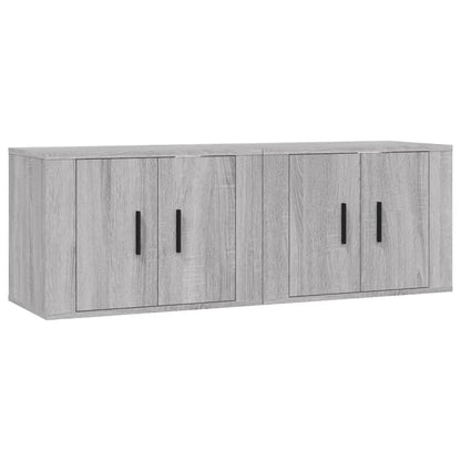 Mobili Porta TV a Parete 2 pz Grigio Sonoma 57x34,5x40 cm