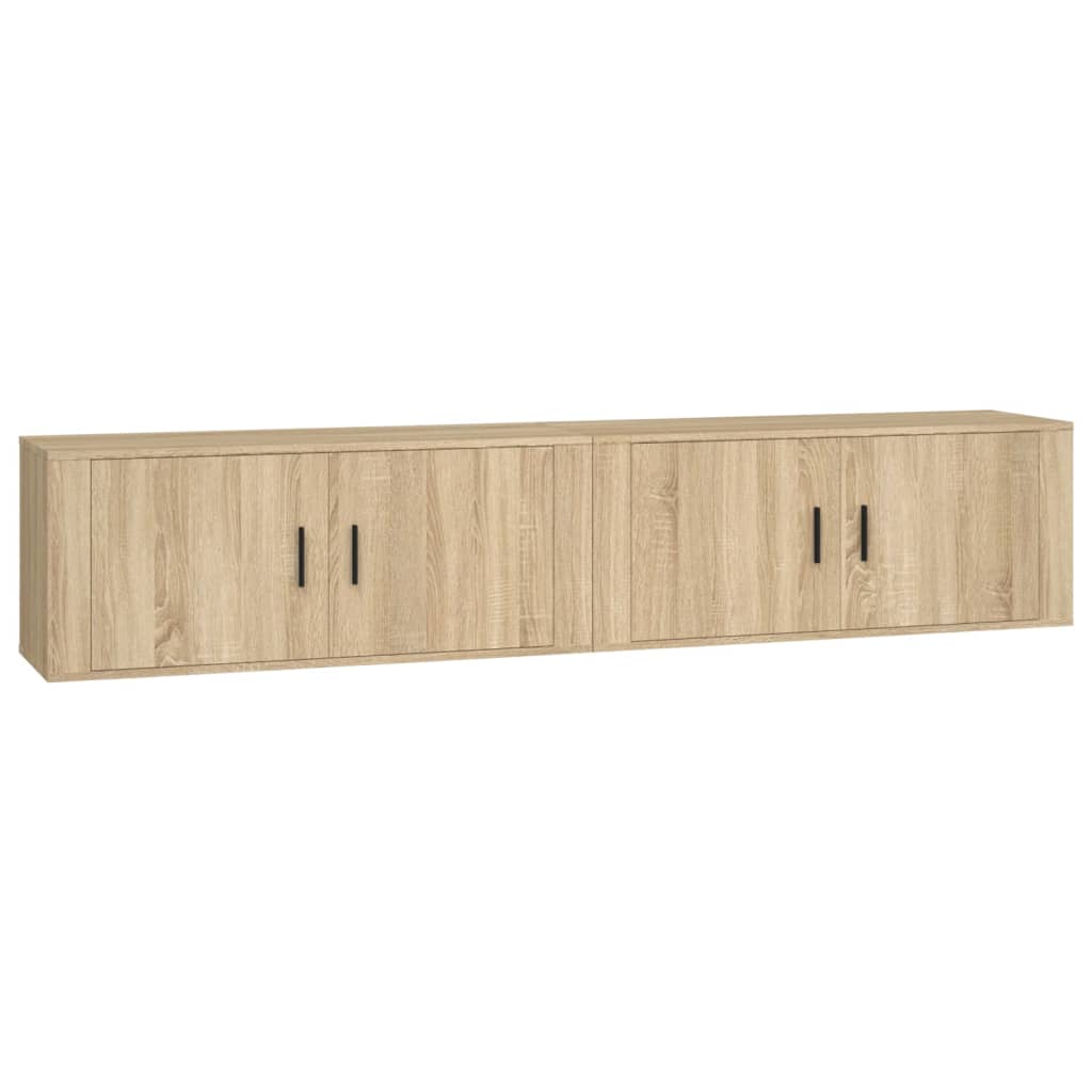Mobili Porta TV a Parete 2 pz Rovere Sonoma 100x34,5x40 cm