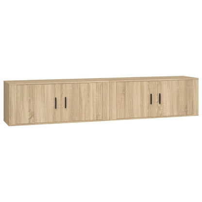 Mobili Porta TV a Parete 2 pz Rovere Sonoma 100x34,5x40 cm