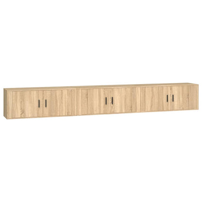 Mobili Porta TV a Parete 3 pz Rovere Sonoma 100x34,5x40 cm