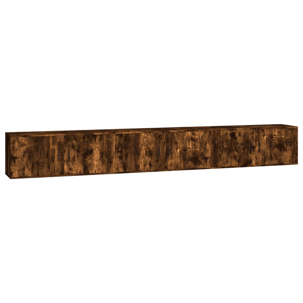 Mobili Porta TV a Parete 3 pz Rovere Fumo 100x34,5x40 cm