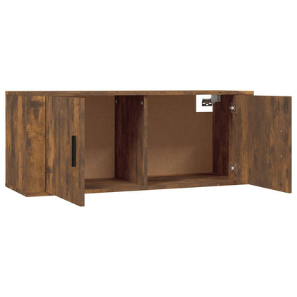 Mobili Porta TV a Parete 3 pz Rovere Fumo 100x34,5x40 cm