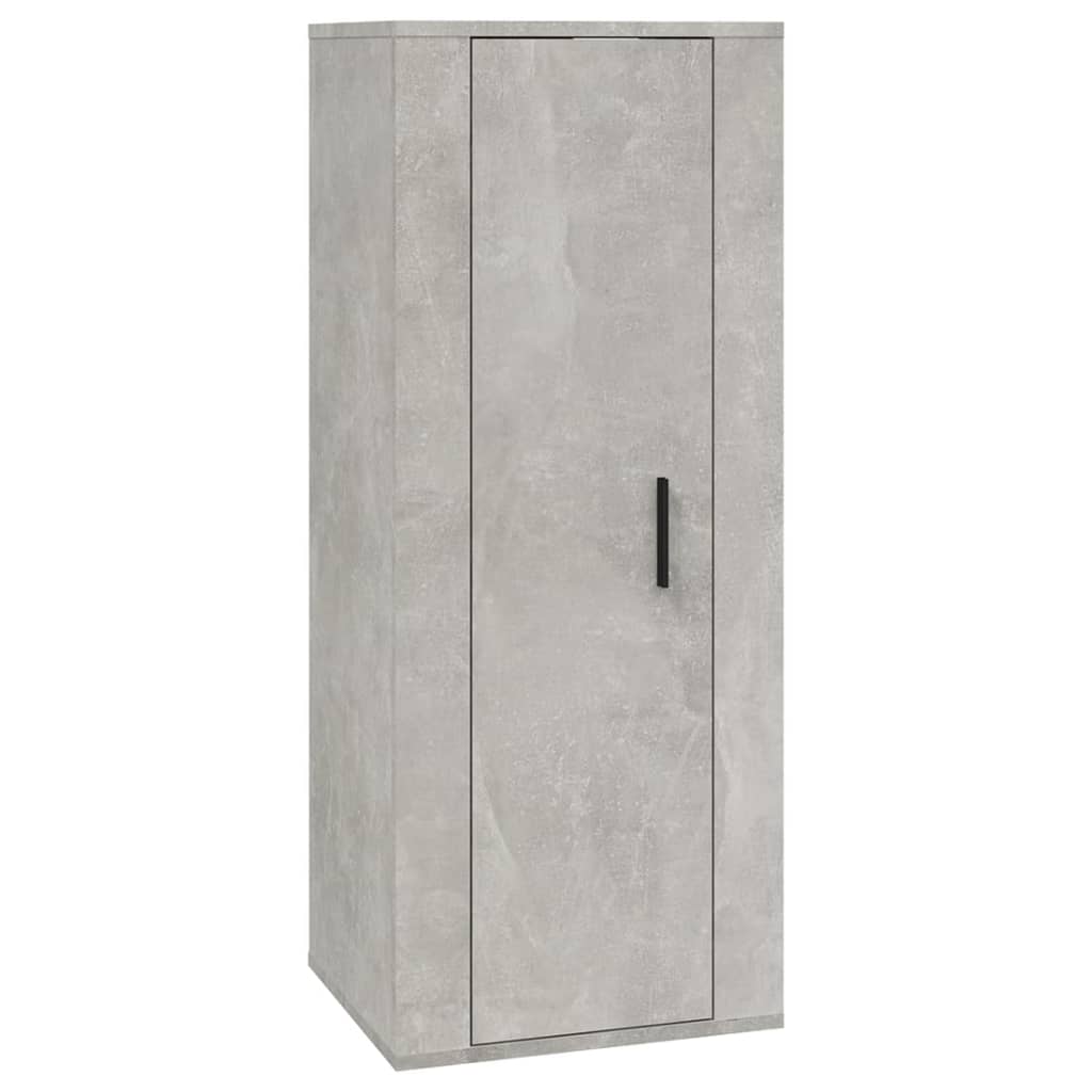 Set di Mobili Porta TV 3 pz Grigio Cemento in Legno Multistrato