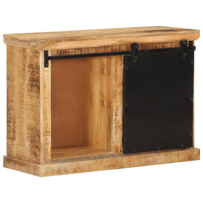 Credenza 80x30x55 cm in Legno Grezzo Massello di Mango