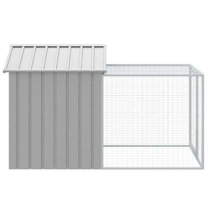 Pollaio Area Corsa Grigio Chiaro 117x201x123 cm Acciaio Zincato