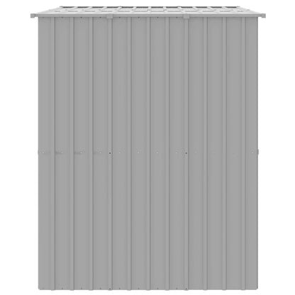 Casetta Cani Tetto Grigio Chiaro 214x153x181 cm Acciaio Zincato