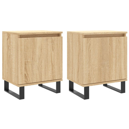 Comodini 2 pz Rovere Sonoma 40x30x50 cm in Legno Multistrato