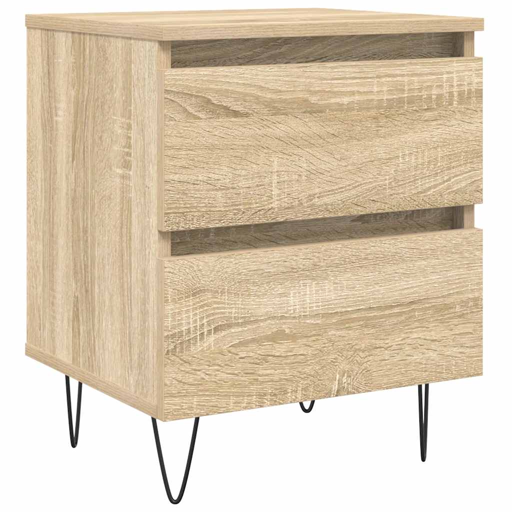Comodino Rovere Sonoma 40x35x50 cm in Legno Multistrato
