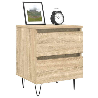 Comodini 2pz Rovere Sonoma 40x35x50 cm in Legno Multistrato