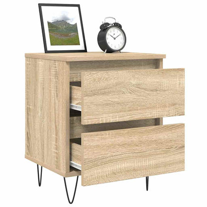 Comodini 2pz Rovere Sonoma 40x35x50 cm in Legno Multistrato