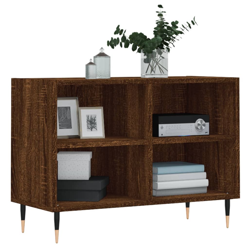 Mobile Porta TV Rovere Marrone 69,5x30x50 cm Legno Multistrato