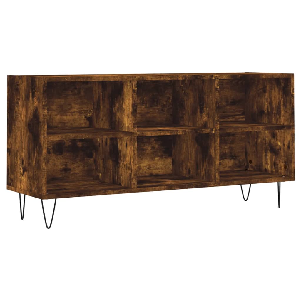 Mobile Porta TV Rovere Fumo 103,5x30x50 cm in Legno Multistrato