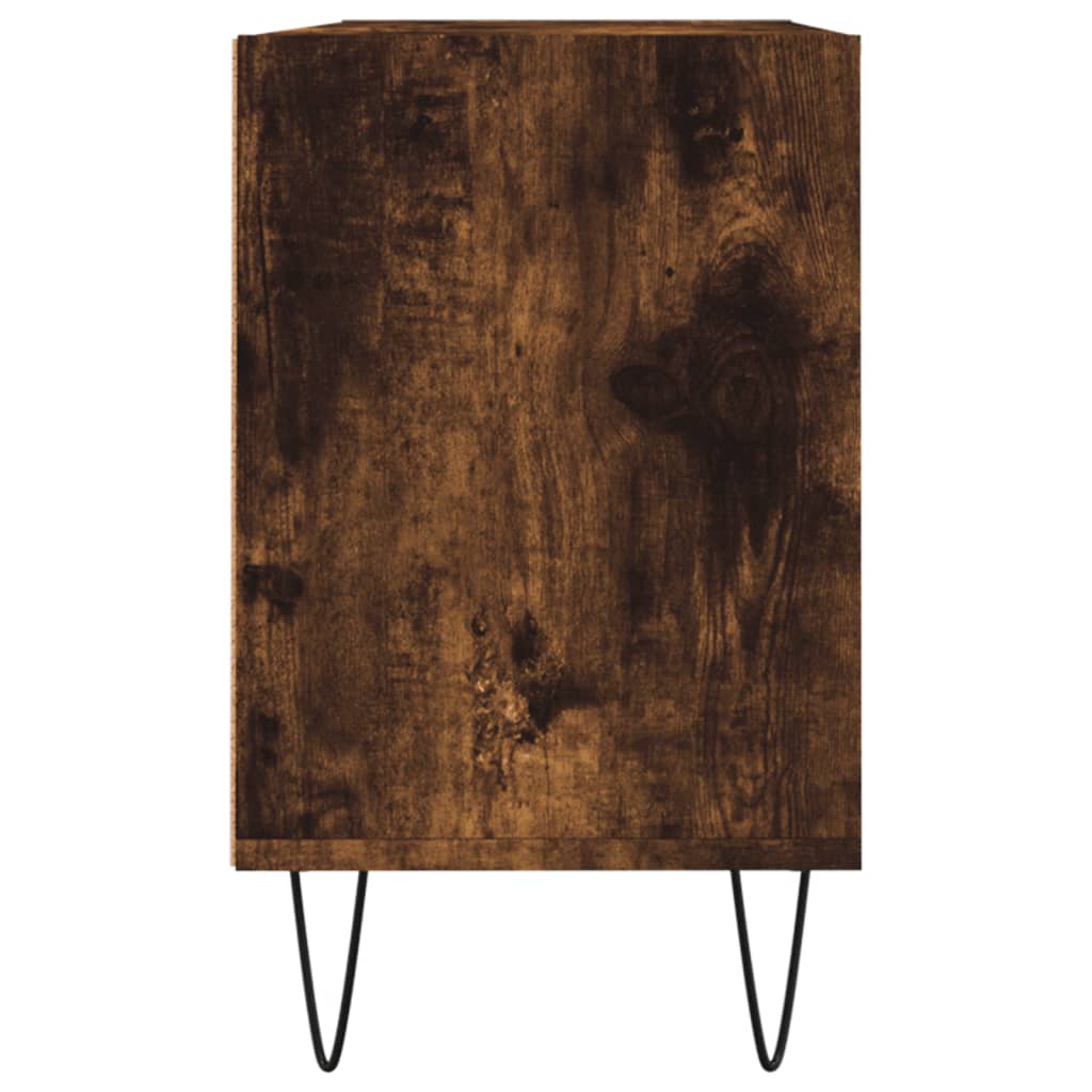 Mobile Porta TV Rovere Fumo 103,5x30x50 cm in Legno Multistrato